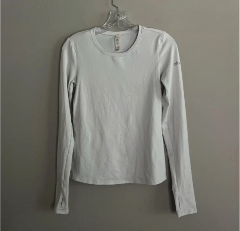 Alosoft Finesse Long Sleeve White Top